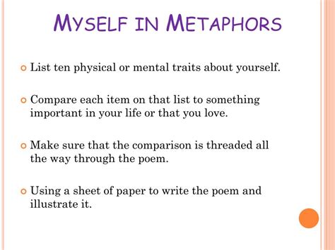 Metaphor Examples To Describe Yourself Metaphor Examples