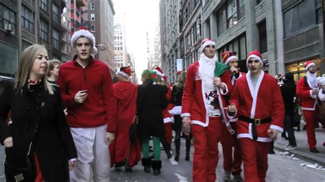 Christmas Parade Santa Claus Walk In Nyc Occupy Streets 3 12 10 2011
