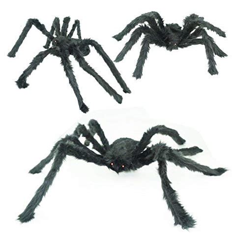 joyin three realistic looking hairy spiders with giant halloween spider web for best halloween