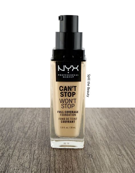 Nyx Cant Stop Wont Stop Foundation Review Swatches Before And After