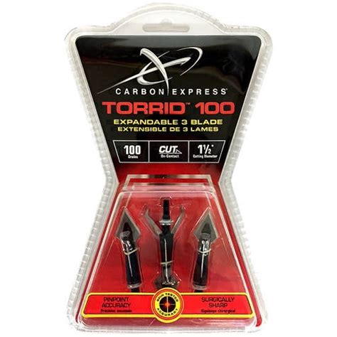 Carbon Express Torrid 100 Broadhead Expandable Pack Of 3