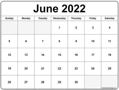 June 2022 Calendar Printable Free Printable Calendar Monthly