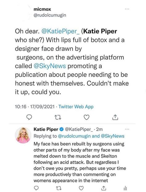 Katie Piper Hits Back As Viewer Mocks Her Appearance After Face Rebuilt