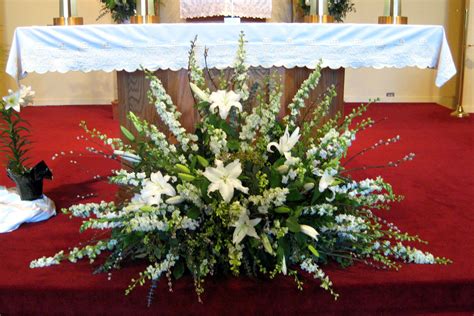 Arrangement Church Altar White 2 Church Wedding Decorations Church