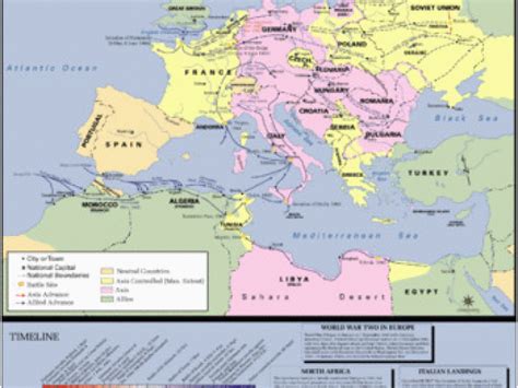 World War Ii In Europe And North Africa Map Military History Of The United States During