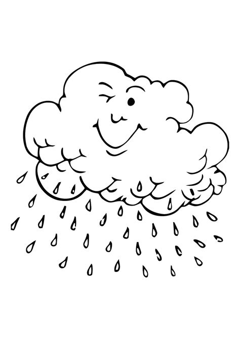Cloud Coloring Pages Printable This Coloring Page Features A Beautiful