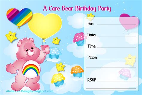 Download Your Free Care Bear Invitations Med Resolution Jpeg Just