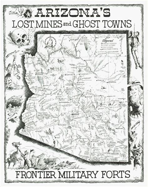 Arizonas Lost Mines And Ghost Towns Curtis Wright Maps