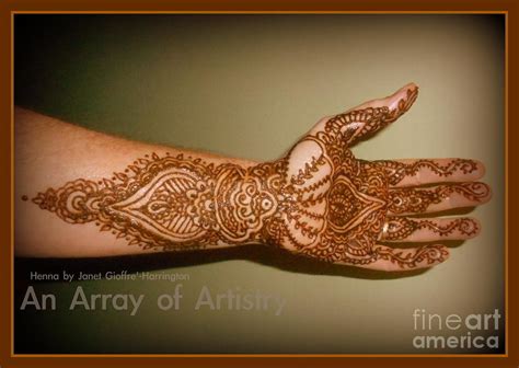 Big Henna Hand Drawing By Henna Tattoos Ogden Utah Fine Art America