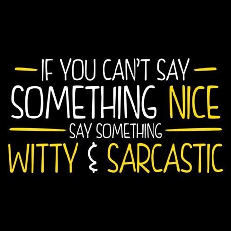 If You Cant Say Something Nice Say Something Witty And Sarcastic T