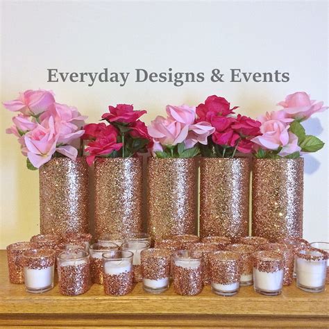 Rose Gold Wedding Centerpiece Gold Wedding Centerpiece