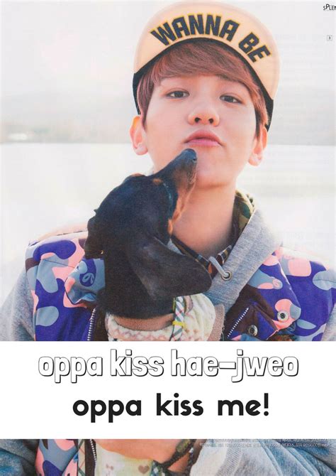 Oppa Kiss Me How To Talk To Your Oppa Vingle Very Community Korean Phrases Korean Words
