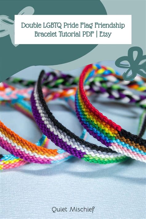 Double Lgbtq Pride Flag Friendship Bracelet Tutorial Pdf Etsy Artofit