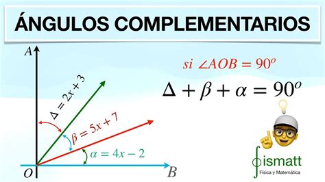 Ángulos complementarios con ecuaciones de primer grado Ângulos