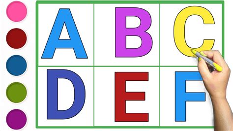 Abcdef Abc Alphabets A To F Alphabets Kids Phonetics Song Color