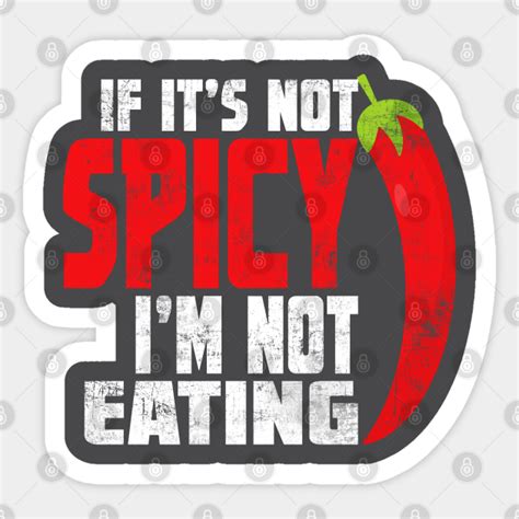 Spicy Food Lover Spicy Chili Pepper Distressed Funny Gift Spicy Food Sticker TeePublic