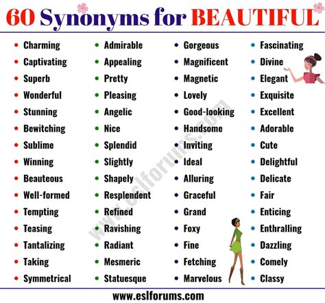 Beautiful Synonym 60 Best Synonyms For Beautiful Esl Forums Learn