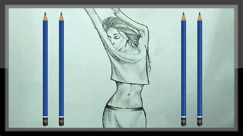 Cool Drawings Pencil Drawing A Beautiful Girl Picture