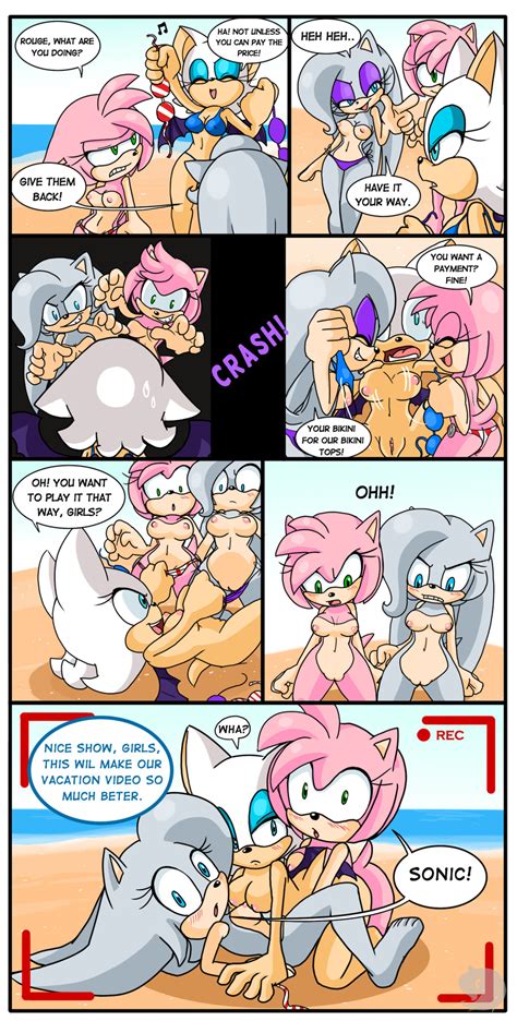 Rule 34 Amy Rose Angry Beach Blush Breasts Camera Fight Greymelon