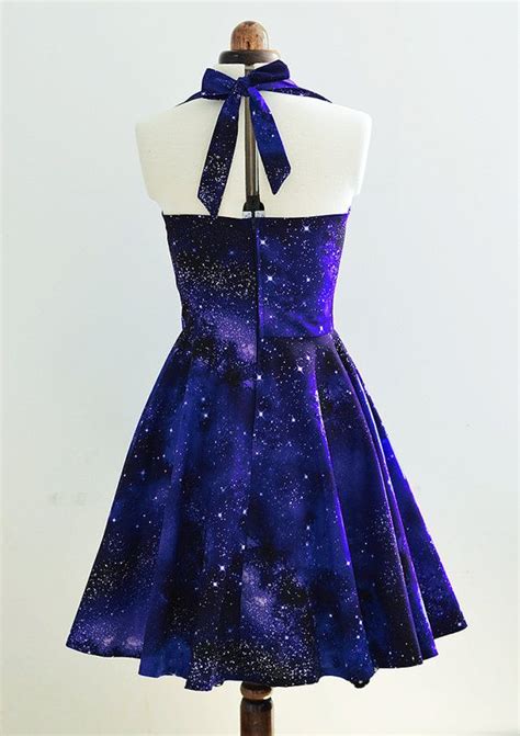Galaxy Space Dress Womens Space Print Halterneck By Cyanidekissx