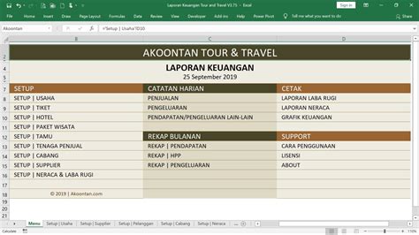 Ak026 Aw Xl Laporan Keuangan Tour And Travel Akoontan