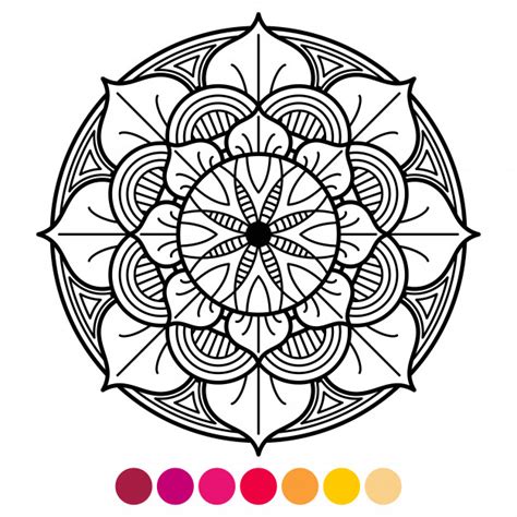 Wie kent mandala kleuren voor volwassenen niet. Mandala kleurplaat voor volwassenen. antistresskleuring ...