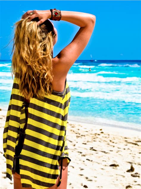 like this cover up and her hair surf girl style surf girls beach hair passion for fashion