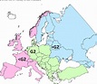 Geographical distribution of railway loading gauges in Europe and the ...