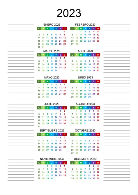 Calendario 2023 Y 2024 En Word Excel Y Pdf Calendarpedia