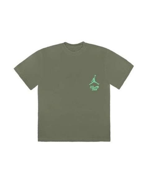 Travis Scott Jordan Cactus Jack Highest Olive T Shirt In Green Lyst Uk