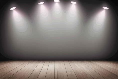 Premium Vector Blank White Empty Stage With Spotlight 3 D
