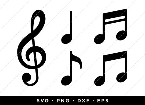 Music Notes Svg Music Note Svg Bundle Music Notes Clipart Etsy