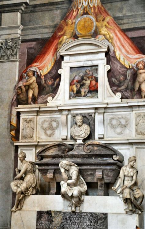 Florence Michelangelo Tomb At Santa Croce Basilica In Florence