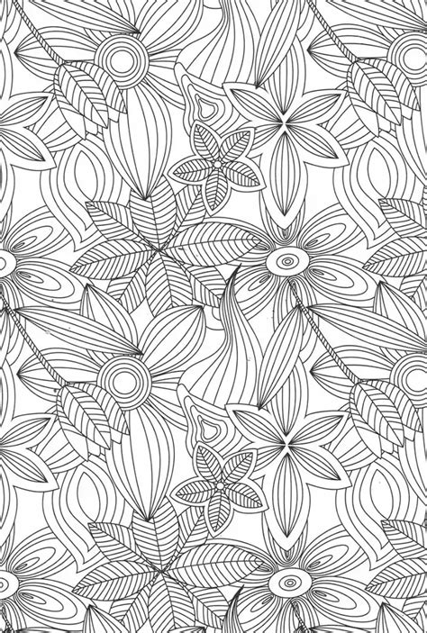 Flowers Stress Relief Coloring Page Free Printable Coloring Pages For
