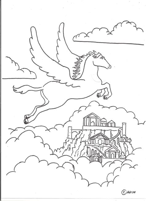 Coloring Pages For Kids By Mr Adron Pegasus Print And Color Page