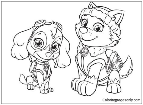 Paw Patrol Everest Coloring Page Coloring Pages