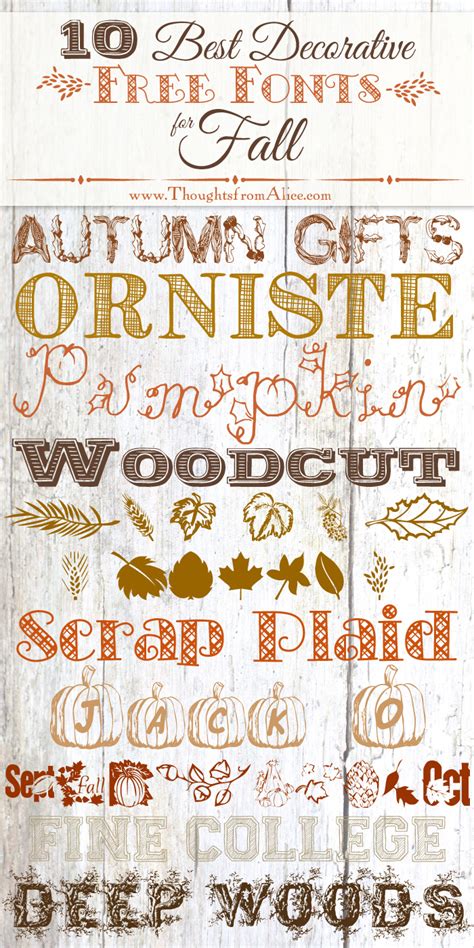 10 Best Decorative Free Fonts For Fall Alice Wingerden