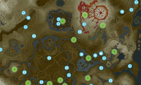 All Shrines On Map Breath Of The Wild Red River Gorge Topo Map