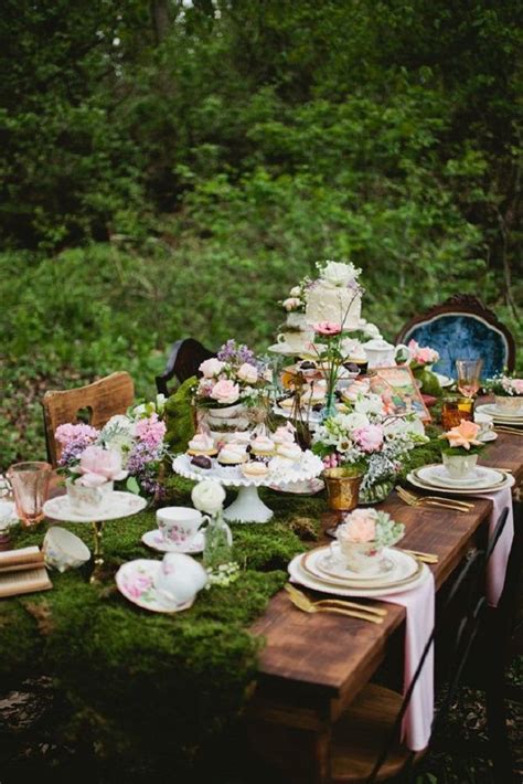 Whimsical Wonderland Wedding Tablesetting Ideas Vintage Tea Parties
