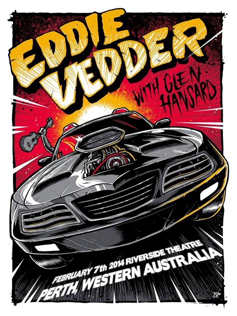Inside The Rock Poster Frame Blog Brandon Heart Eddie Vedder Australian Solo Tour Poster