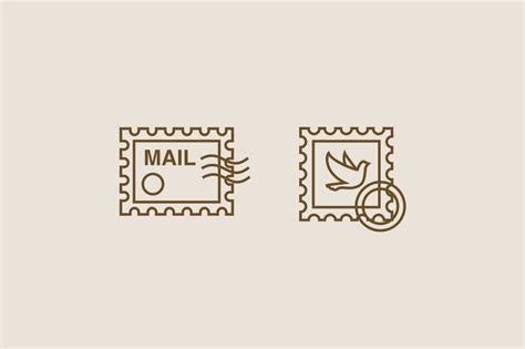 15 Postage Stamp Icons Creative Vip