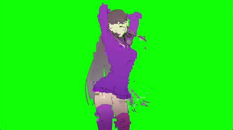 ️green Screen Effects Anime Girl Dancing Purple Youtube