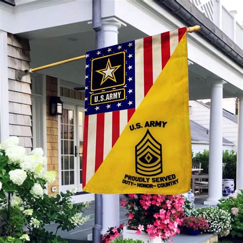 us army military rank veteran rank vintage flag ts for military veteran custom garden flag