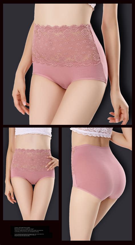 women modal panty high waist breathable trigonometric panties plus size female underwear body