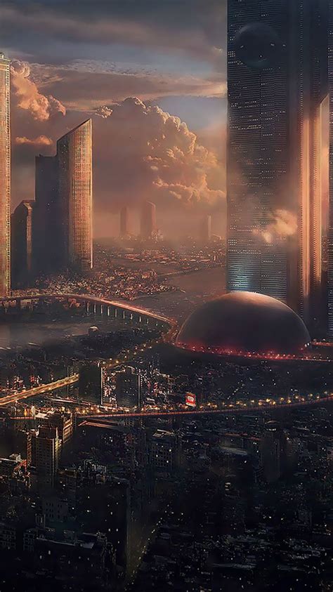 50 Futuristic City Iphone Wallpapers With Images Futuristic City