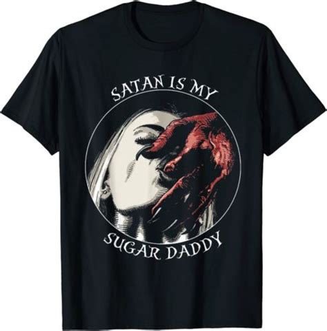 New Limited Satan Is My Sugar Daddy Choke Me T Shirt Ebay