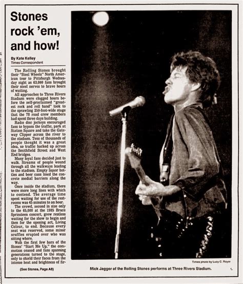 Rock And Roll Newspaper Press History The Rolling Stones The Allegheny