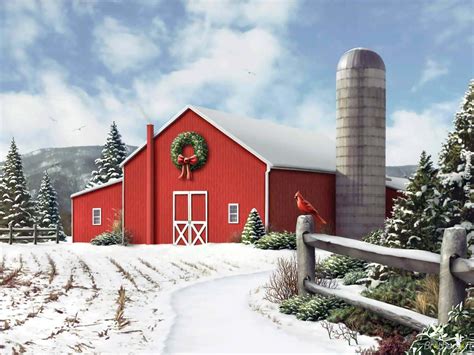 Winter Barn Scenes Wallpaper Wallpapersafari