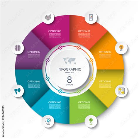 Vecteur Stock Circular Infographic Flow Chart Process Diagram Circle