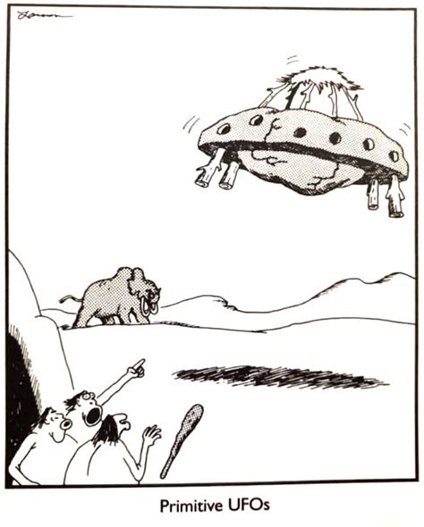 Primitive Ufo From The Far Side Comic By Gary Larson Samim